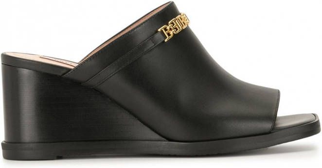 Bally Dana B Chain muiltjes met sleehak Zwart - Schoenen.nl