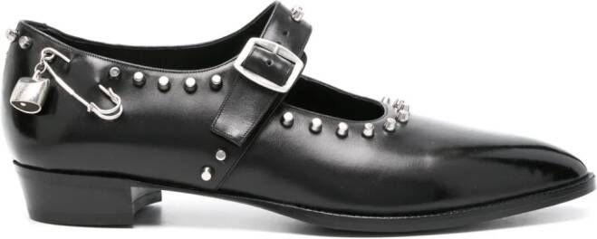 Bally Gerwin leren loafers met studs Zwart