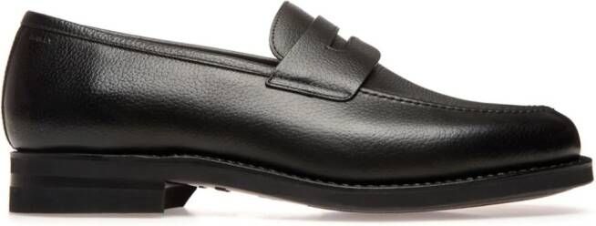 Bally Loafers van bewerkt leer Zwart