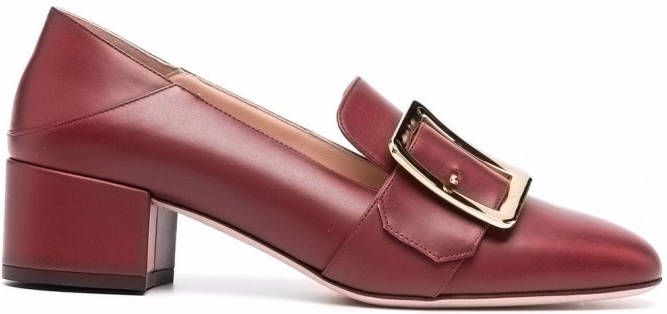 Bally Janelle loafers met blokhak Rood