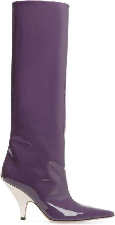 Bally Kika laarzen met puntige neus Paars