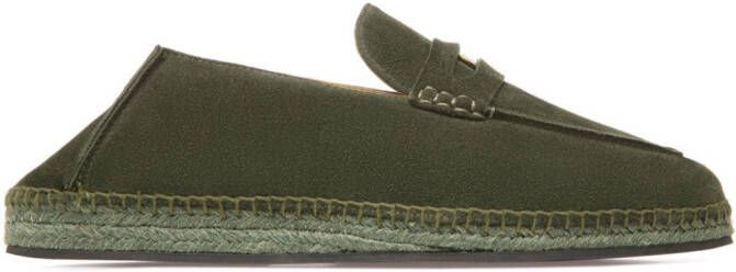 Bally Leren espadrilles Groen