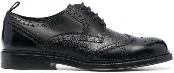 Bally Leren Derby veterschoenen Zwart