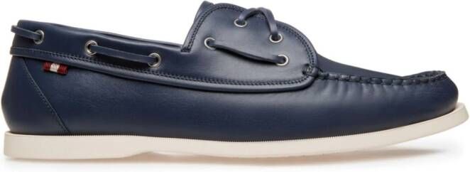 Bally Leren bootschoenen Blauw