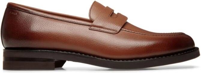 Bally Leren penny loafers Bruin