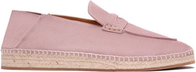 Bally Leren espadrilles met vierkante neus Roze