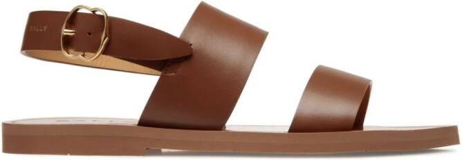 Bally Leren sandalen Bruin