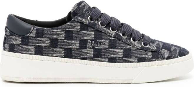 Bally Leren sneakers met geometrische print Blauw