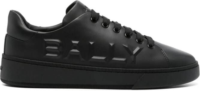 Bally Leren sneakers met logo-reliëf Zwart