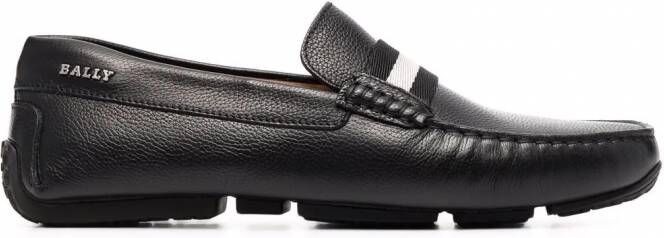 Bally Loafers met gekruiste bandjes Zwart