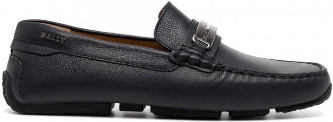 Bally Loafers met logoplakkaat Zwart