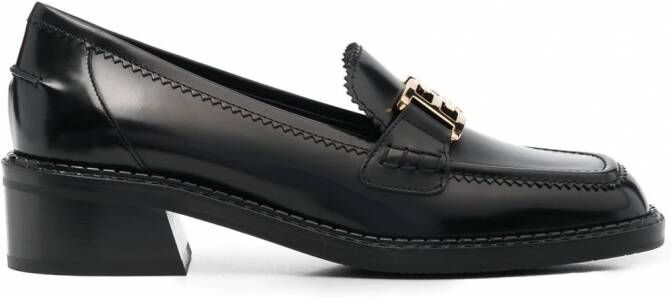 Bally Loafers met plakkaat Zwart