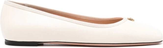 Bally Ballerina's met logoplakkaat Beige