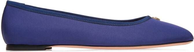 Bally Ballerina's met logoplakkaat Blauw