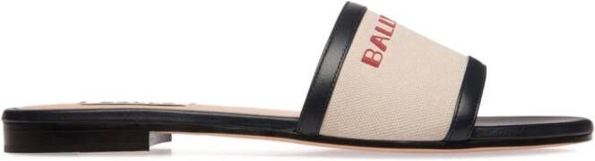 Bally Slippers met logoprint Beige
