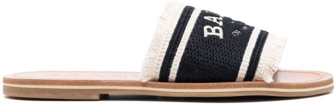 Bally Sandalen met logoprint Zwart