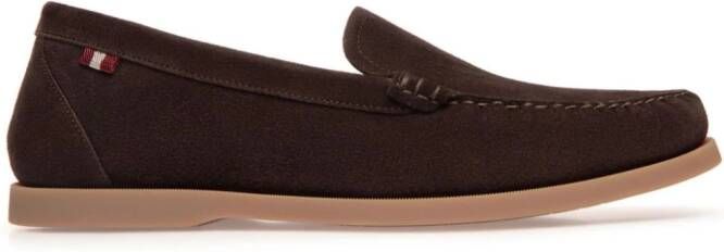 Bally Nelson suède loafers Bruin