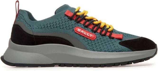 Bally Outline mesh sneakers met logopatch Groen