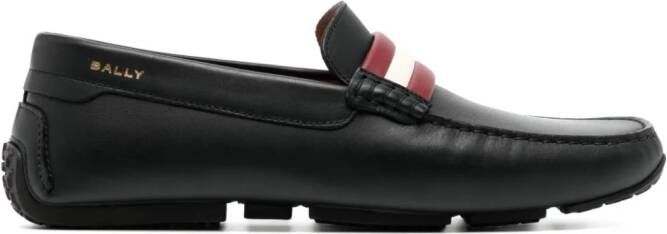 Bally Pilot leren loafers Zwart