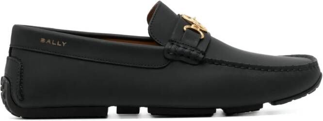 Bally Pilot leren loafers Zwart