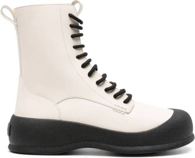 Bally Laarzen met ronde neus Wit