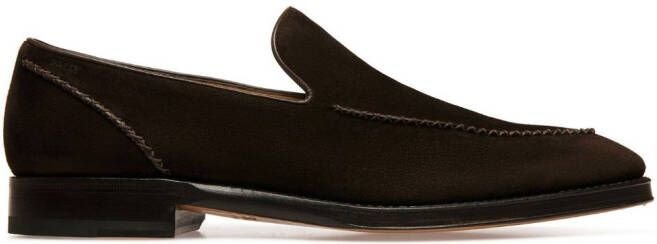 Bally Leren loafers Bruin