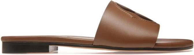 Bally Slippers met logo-reliëf Bruin