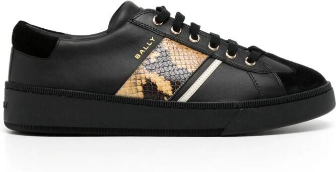 Bally Sneakers met pythonprint Zwart