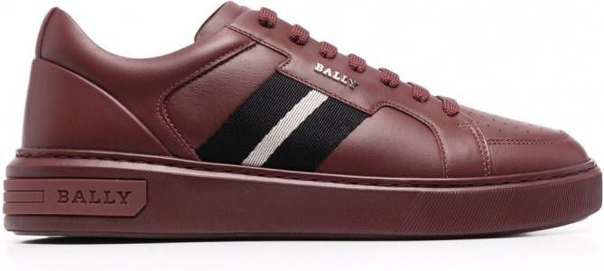 Bally Leren sneakers Rood