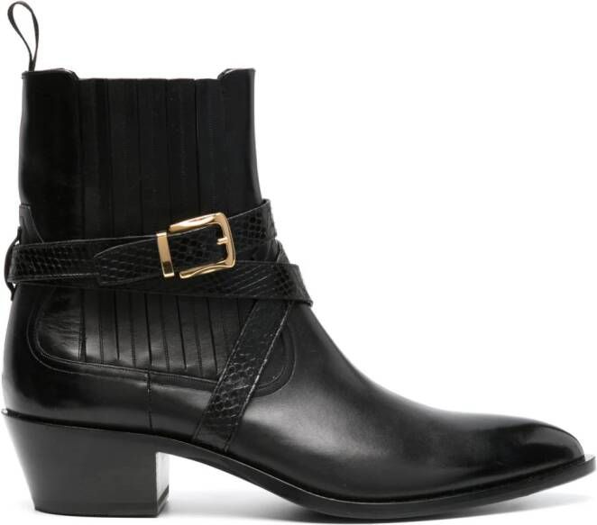 Bally Vegas 45mm wraparound-strap leather boots Zwart