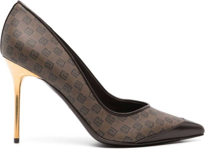 Balmain Leren pumps Bruin