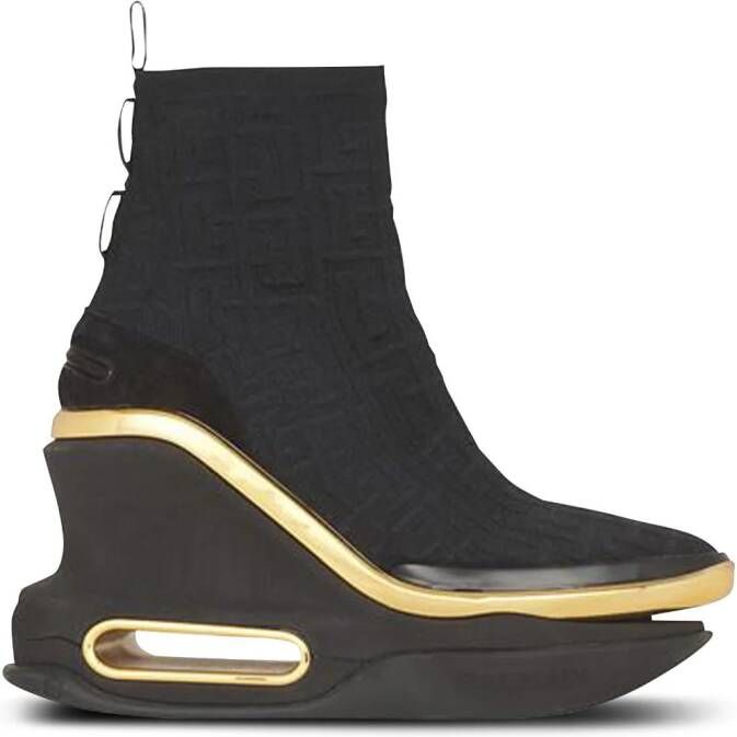 Balmain B Bold enkellange sneakers Zwart