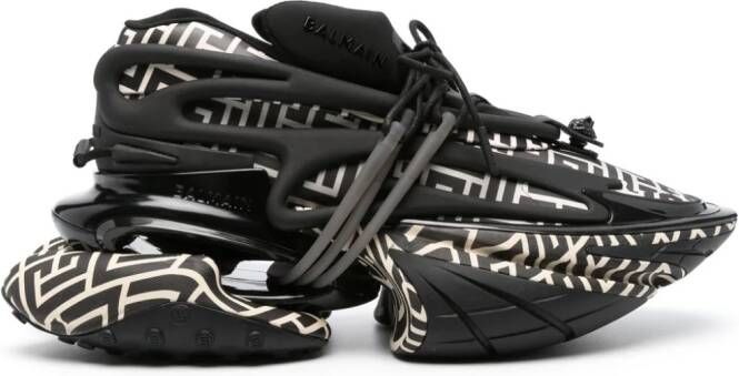 Balmain B-Bold sneakers met monogram Zwart