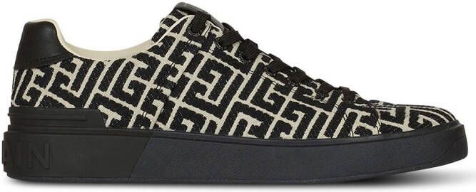 Balmain B-Court suède sneakers Zwart