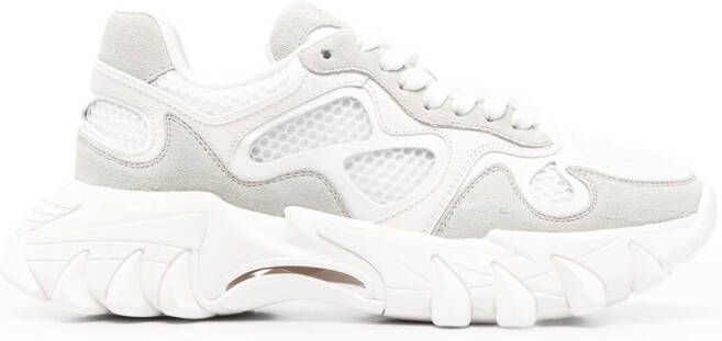 Balmain B-East sneakers met panelen Wit