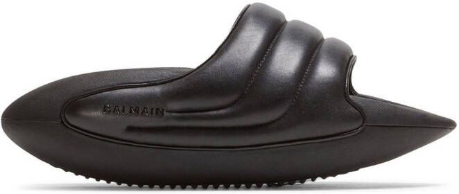 Balmain B-IT slippers met plateauzool Zwart