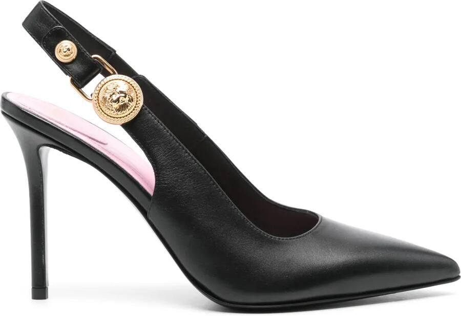 Balmain 100 mm leren slingback pumps Zwart