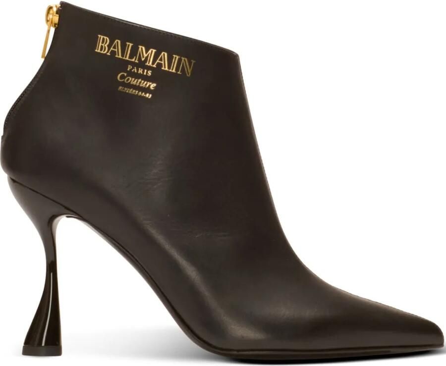 Balmain 95 mm Eden leren enkellaarzen Zwart