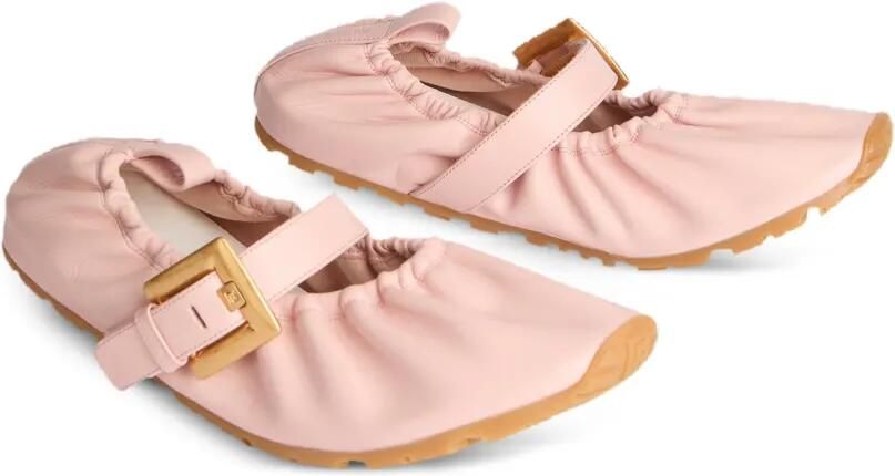 Balmain Anthem ballerina's van glad leer Roze - Foto 4