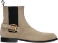 Balmain Anthem Chelsea laarzen van suède leer Beige - Beige