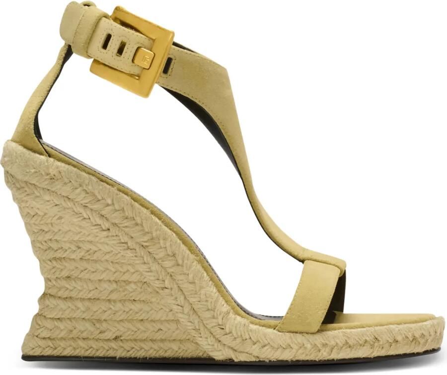Balmain Anthem espadrilles met sleehak Beige