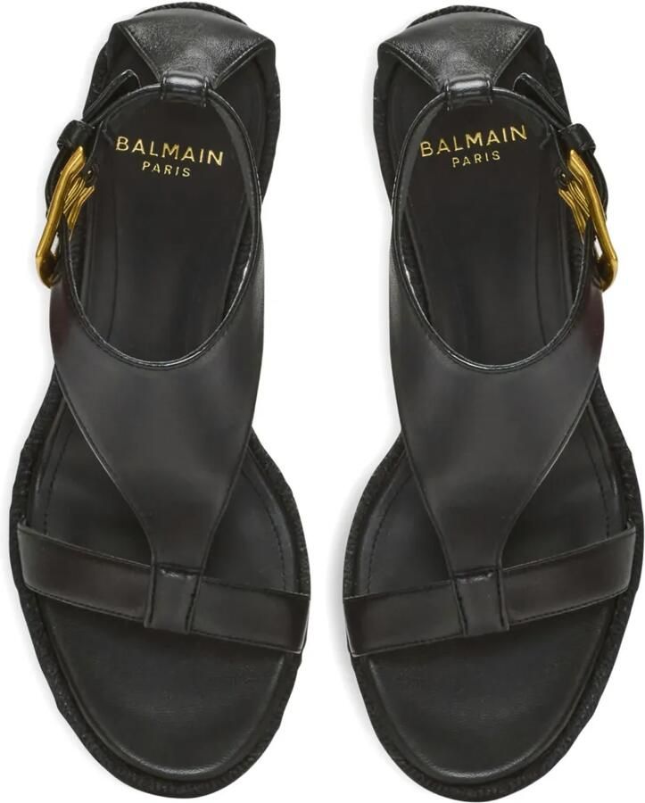 Balmain Anthem espadrilles met sleehak Zwart - Foto 2