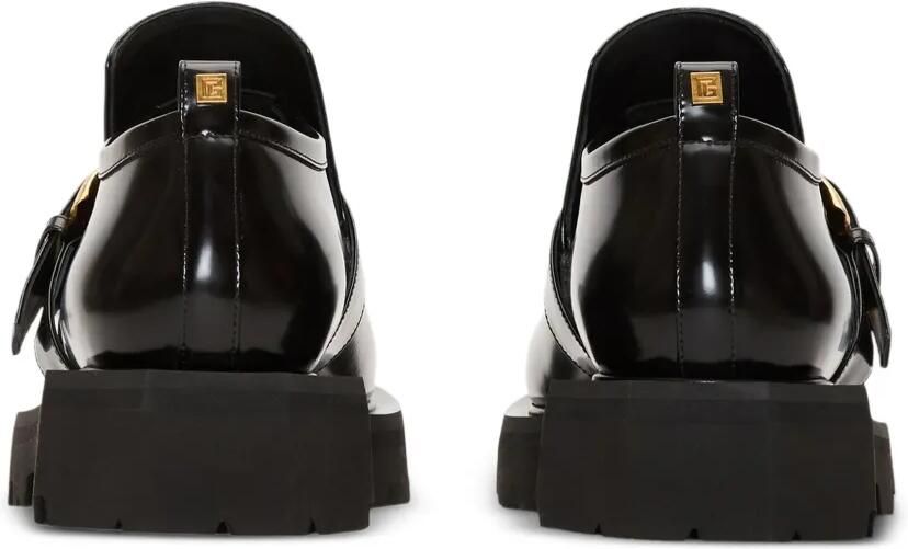 Balmain Anthem leren loafers met gesp Zwart - Foto 4
