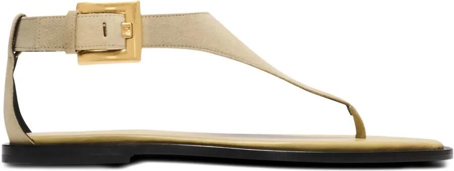Balmain Anthem platte sandalen Beige