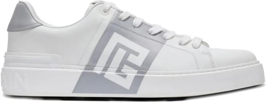 Balmain B-Court sneakers van kalfsleer met logodetail Wit