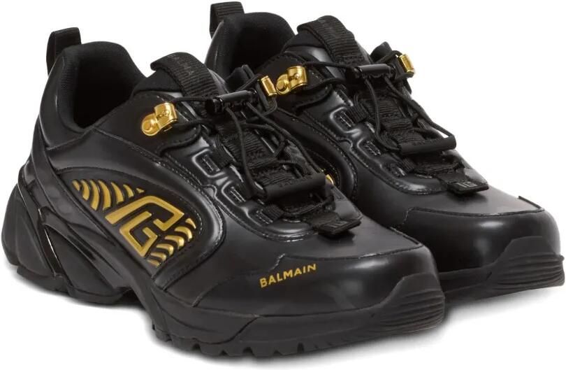 Balmain Cosmic Dust leren sneakers Zwart - Foto 4