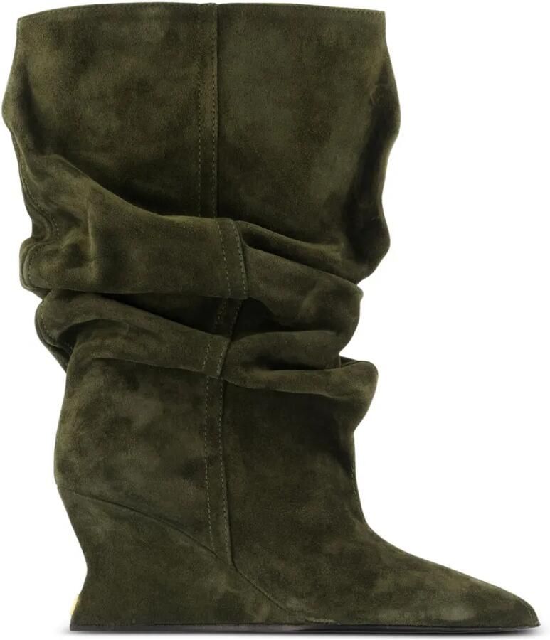 Balmain Enkellaarzen met sleehak Groen - Foto 2
