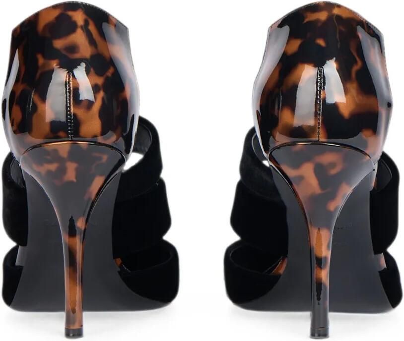 Balmain Fluwelen en lakleren pumps met print Zwart - Foto 3