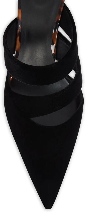 Balmain Fluwelen en lakleren pumps met print Zwart - Foto 5