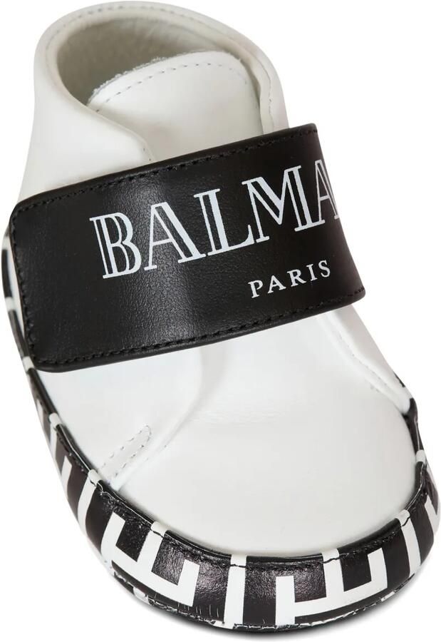 Balmain Kids Babyschoentjes met logodetail Wit
